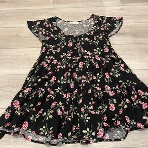 Urban Outfitters Black Floral Flowy Dress.